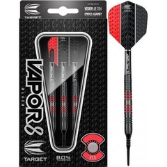 Dardos Target Vapor-8 Black Red 80% Punta de Plástico