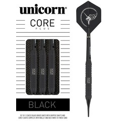 Dardos Unicorn Core Plus Black Brass Punta de Plástico