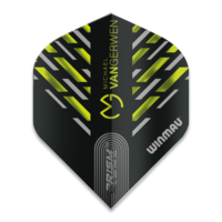 Plumas Winmau Michael van Gerwen Prism Alpha Black Green Flight V3