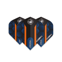 Plumas Winmau Prism Alpha Extra Thick Blue & Orange Stripe