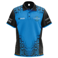Red Dragon Peter Wright Snakebite Double World Champion Tour Polo Camiseta de Dardos