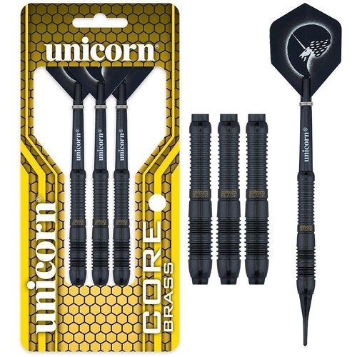 Unicorn Dardos Unicorn Core Shape 2 Brass - Black Punta de Plástico