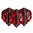 Plumas Red Dragon Jonny Clayton Hardcore Red & Black Tribal