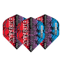 Plumas Red Dragon Peter Wright Hardcore Snakebite Multi Snakeskin Red