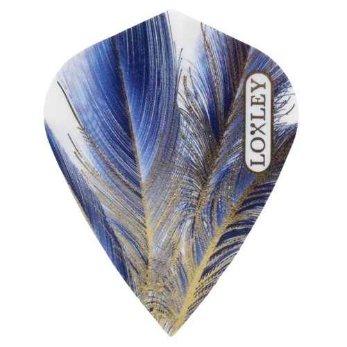 Loxley Plumas Loxley Feather Blue & Oro Kite