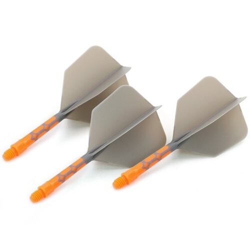 CUESOUL Plumas Cuesoul - ROST T19 Integrated Dart Flights - Big Wing - Grey Orange