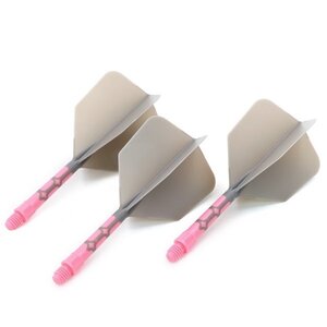 Plumas Cuesoul - ROST T19 Integrated Dart Flights - Big Wing - Grey Pink