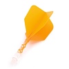 CUESOUL Plumas Cuesoul - ROST T19 Integrated Dart Flights - Big Wing - Orange Clear