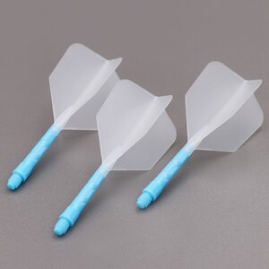 Plumas Cuesoul - ROST T19 Integrated Dart Flights - Big Wing - Clear Blue