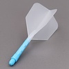 CUESOUL Plumas Cuesoul - ROST T19 Integrated Dart Flights - Big Wing - Clear Blue