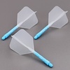 CUESOUL Plumas Cuesoul - ROST T19 Integrated Dart Flights - Big Wing - Clear Blue