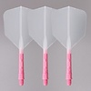 CUESOUL Plumas Cuesoul - ROST T19 Integrated Dart Flights - Big Wing - Clear Pink