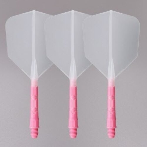 CUESOUL Plumas Cuesoul - ROST T19 Integrated Dart Flights - Big Wing - Clear Pink