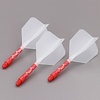 CUESOUL Plumas Cuesoul - ROST T19 Integrated Dart Flights - Big Wing - Clear Red