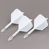 CUESOUL Plumas Cuesoul - ROST T19 Integrated Dart Flights - Big Wing - White Clear