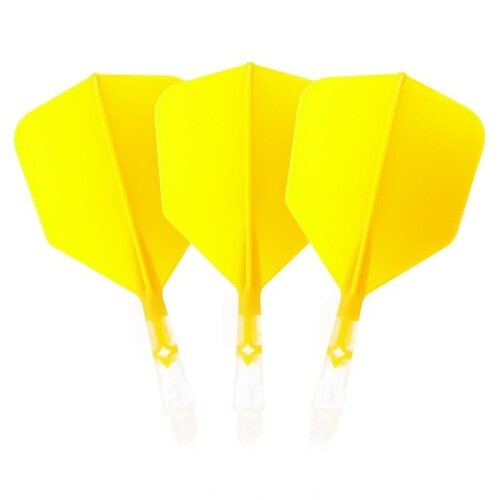 CUESOUL Plumas Cuesoul - ROST T19 Integrated Dart Flights - Big Wing - Yellow Clear
