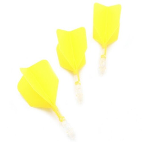 CUESOUL Plumas Cuesoul - ROST T19 Integrated Dart Flights - Big Wing - Yellow Clear