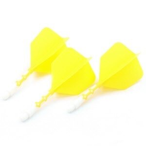Plumas Cuesoul - ROST T19 Integrated Dart Flights - Big Wing - Yellow White