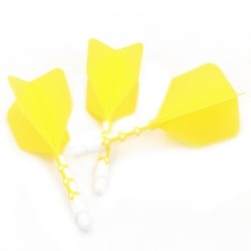 CUESOUL Plumas Cuesoul - ROST T19 Integrated Dart Flights - Big Wing - Yellow White
