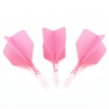 CUESOUL Plumas Cuesoul - ROST T19 Integrated Dart Flights - Big Wing - Pink Clear