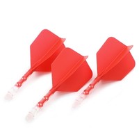 Plumas Cuesoul - ROST T19 Integrated Dart Flights - Big Wing - Red Clear