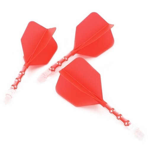 CUESOUL Plumas Cuesoul - ROST T19 Integrated Dart Flights - Big Wing - Red Clear