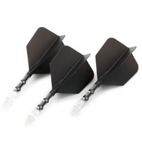Plumas Cuesoul - ROST T19 Integrated Dart Flights - Big Wing - Black Clear