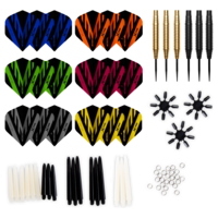 Dardos XQMax Black & Oro Brass Darts + 90 Pieces Accessories