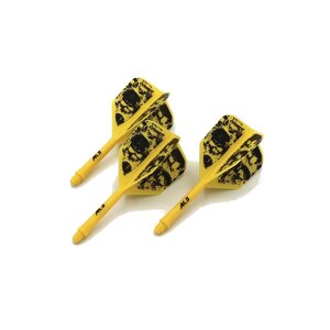 Plumas Cuesoul - ROST Integrated Dart Flights - Skeleton Yellow Shape