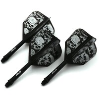 Plumas Cuesoul - ROST Integrated Dart Flights - Skeleton Black Shape