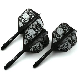 Plumas Cuesoul - ROST Integrated Dart Flights - Skeleton Black Shape