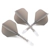 CUESOUL Plumas Cuesoul - ROST T19 Integrated Dart Flights - Standard Shape - Clear Grey