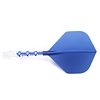 CUESOUL Plumas Cuesoul - ROST T19 Integrated Dart Flights - Standard Shape - Clear Blue
