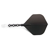 CUESOUL Plumas Cuesoul - ROST T19 Integrated Dart Flights - Standard Shape - Clear Black