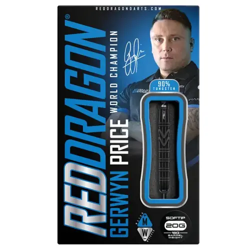 Red Dragon Dardos Red Dragon Gerwyn Price Back to Black 90% Punta de Plástico