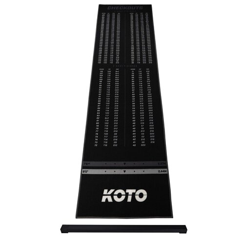 KOTO KOTO Alfombra Checkout Gris + Oche 285 x 80cm - Protector De Suelo