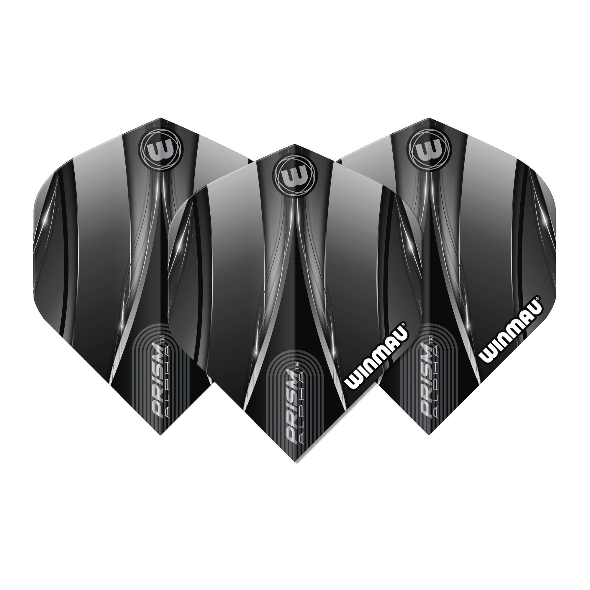 WINMAU Prism Alpha - Lot De 3 Jeux De Fléchettes Solaires (9 Ailettes) - Vols Polymétronic