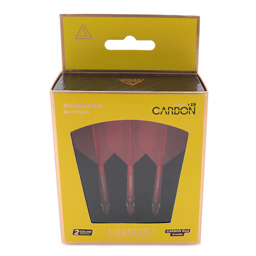 CUESOUL Plumas Cuesoul ROST T19 Integrated Dart Flights Big Wing Carbon Red