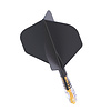 CUESOUL Plumas Cuesoul ROST T19 Integrated Dart Flights Big Standard Wing Carbon Black Yellow