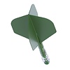 CUESOUL Plumas Cuesoul ROST T19 Integrated Dart Flights Small Standard Wing Carbon Green