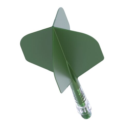 CUESOUL Plumas Cuesoul ROST T19 Integrated Dart Flights Small Standard Wing Carbon Green