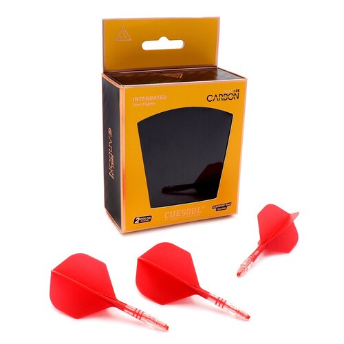 CUESOUL Plumas Cuesoul ROST T19 Integrated Dart Flights Small Standard Wing Carbon Red