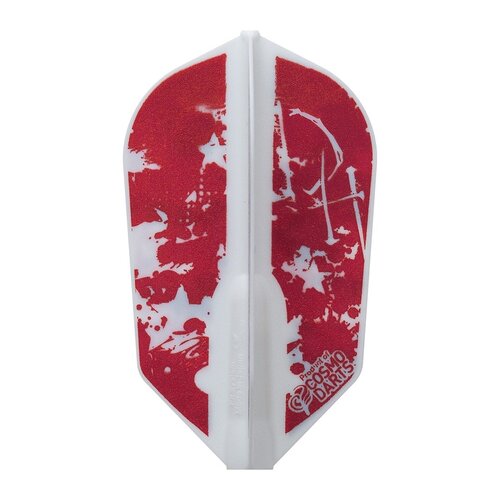 Cosmo Darts Plumas Cosmo Darts Fit Flight Dustin Holt White Mix Super Slim