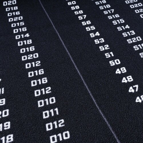 KOTO KOTO Alfombra Checkout Gris + Oche 285 x 80cm - Protector De Suelo
