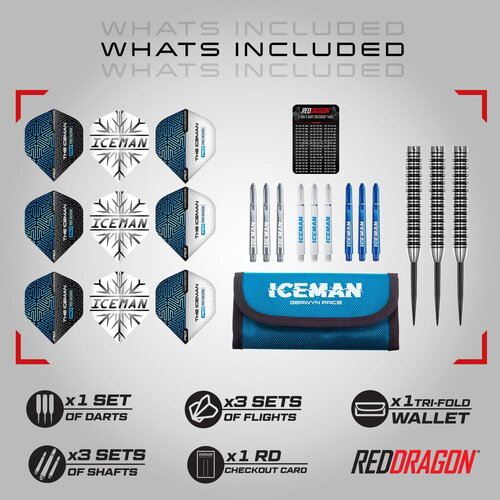 Red Dragon Dardos Red Dragon Gerwyn Price Iceman Champions Series 90% Exclusivos de Dartshopper - Punta de Acero