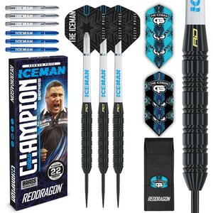 Dardos Red Dragon Gerwyn Price Iceman Brass Exclusivos de Dartshopper - Punta de Acero