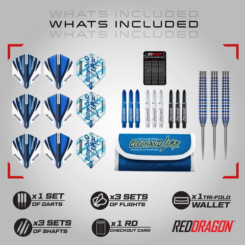 Red Dragon Dardos Red Dragon Luke Humphries Coolhand Blue Series 90% Exclusivos de Dartshopper - Punta de Acero