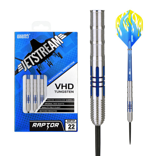 ONE80 Dardos ONE80 Jetstream Raptor 90% Punta de Acero