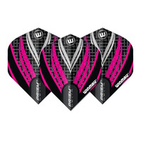 Plumas Winmau Prism Delta Black White Pink