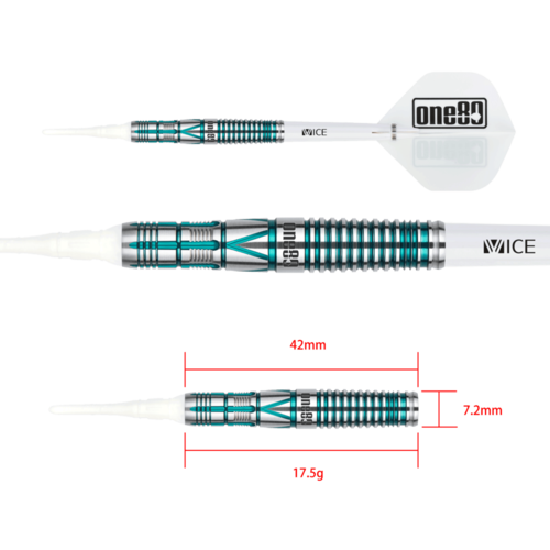 ONE80 Dardos ONE80 Yuki Onodera Blue 90%  Punta de Plástico